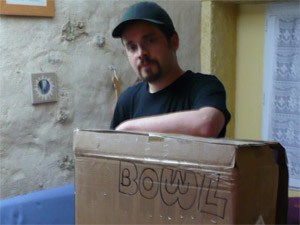 Moriarty, qui pose fièrement devant le Blood Bowl de Nutbutter.